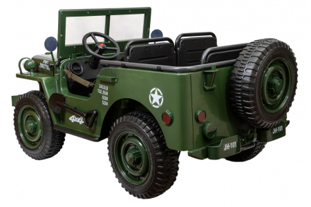 Электромобиль Jeep Willys YKE 4137 4x4 Армия зелёный