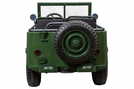 Электромобиль Jeep Willys YKE 4137 4x4 Армия зелёный