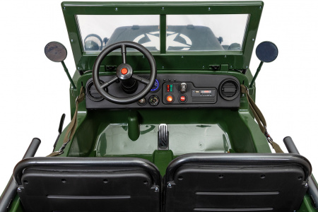 Электромобиль Jeep Willys YKE 4137 4x4 Армия зелёный