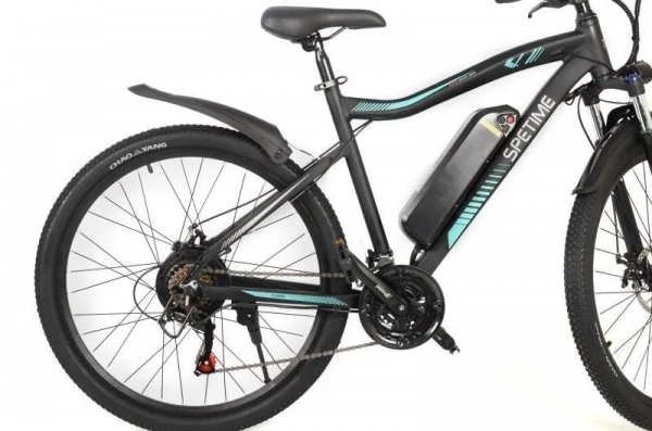 Электровелосипед Spetime E-Bike S7 Pro 2023 Черно-зелёный
