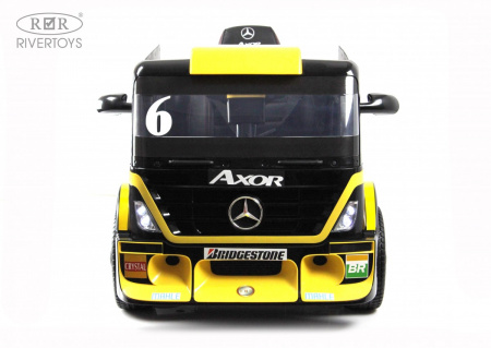 Детский электромобиль Mercedes-Benz Axor с прицепом (H777HH) Желтый