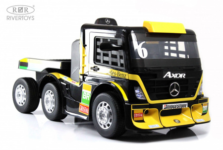Детский электромобиль Mercedes-Benz Axor с прицепом (H777HH) Желтый