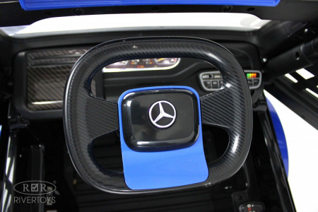 Детский электромобиль Mercedes-Benz Axor с прицепом (H777HH) Темно-синий