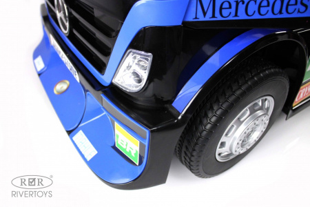 Детский электромобиль Mercedes-Benz Axor с прицепом (H777HH) Темно-синий