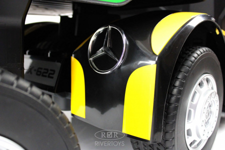 Детский электромобиль Mercedes-Benz Axor с прицепом (H777HH) Желтый